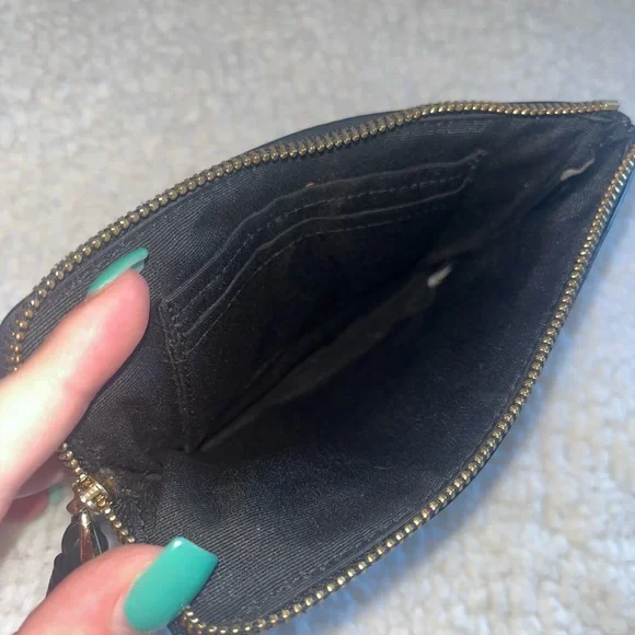 Coach X PacMan “GAME OVER” Pebble Leather Wristlet - Picture 3 of 4